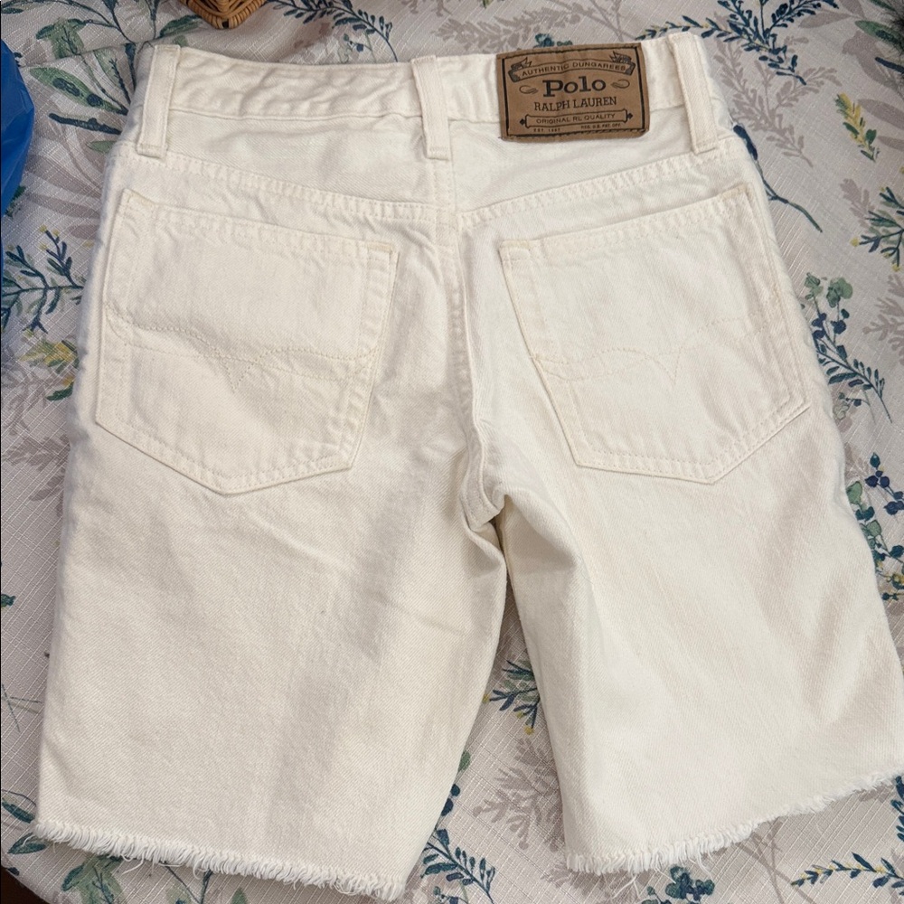 Polo Ralph Lauren White Denim Shorts